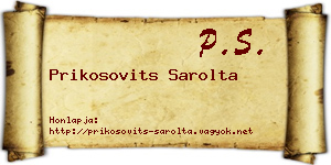 Prikosovits Sarolta névjegykártya